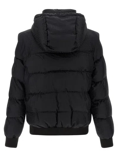 Balmain Monogram Pb Labirinto Down Jacket In Black