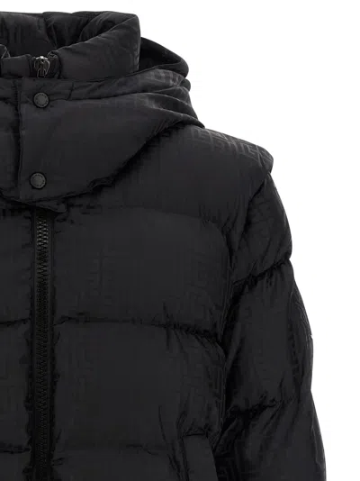 Balmain Monogram Pb Labirinto Down Jacket In Black
