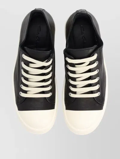 Rick Owens Women Blackwhite Lace Up Sneakers, 3.5 Luxury Sneakers For Women Darveys In Black