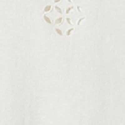 Isabel Marant Étoile Blusa Bianca A Maniche Corte Con Scollo A V E Orlo Smerlato Marant Etoile In White