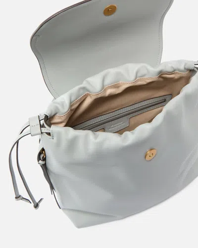 Pinko - Medium Saddle Backpack In Leather With Logo Rings