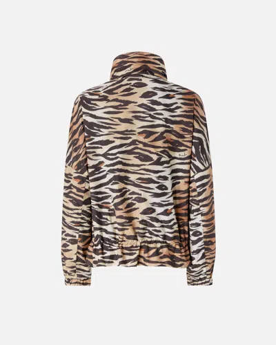 Pinko Multicolor Polyamide Shell Jacket In Animal Print