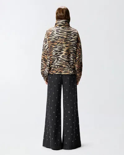 Pinko Multicolor Polyamide Shell Jacket In Animal Print