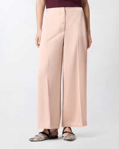 Pinko Limoncello Pink Pants With Concealed Front Closure In Tech Fabric Woman