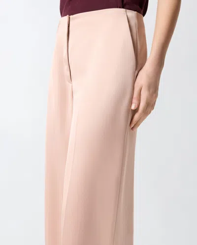 Pinko Limoncello Pink Pants With Concealed Front Closure In Tech Fabric Woman