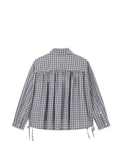 Tomboy Check-pattern Shirt In Blue