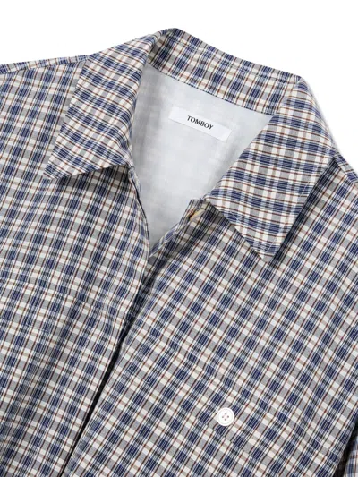 Tomboy Check-pattern Shirt In Blue