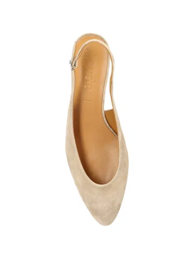 Aeyde Celeste Slingback Leather Pumps In Brown