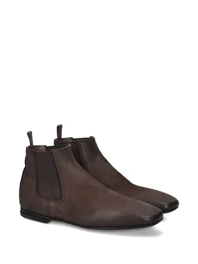 Premiata Pull-tab Chelsea Boots In Brown
