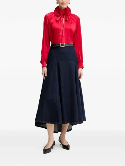 Luisa Spagnoli Long-sleeve Top In Red