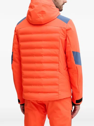 Bogner Fire+ice Quilted Hooded Skiwear In Orange