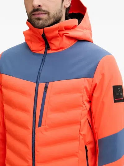 Bogner Fire+ice Quilted Hooded Skiwear In Orange