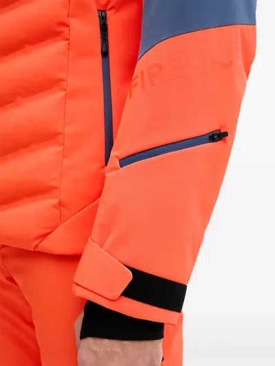 Bogner Fire+ice Quilted Hooded Skiwear In Orange