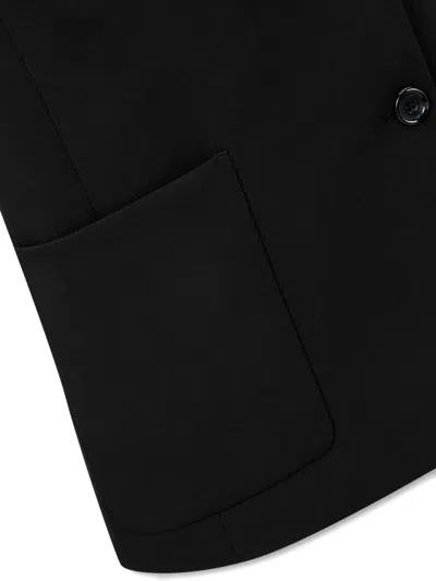 Tomboy Double-breasted Button Blazer In Black