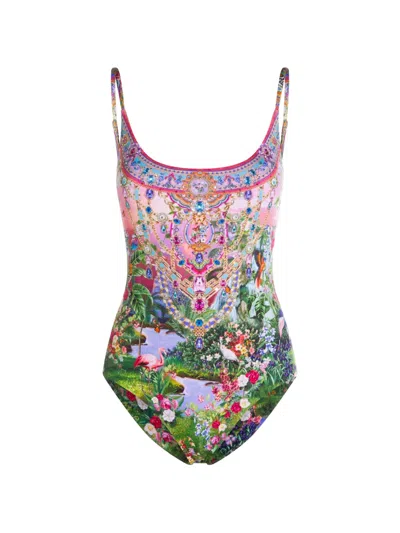Camilla Scoop Neck One Piece With Scoop Back Turkish Delight In Multi