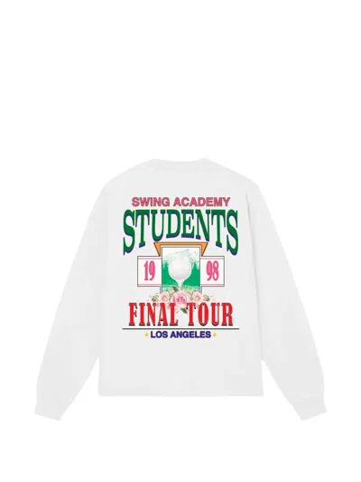 Students Golf Long-sleeve Printed T-shirt In White