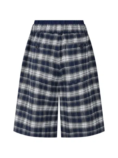Tomboy Check-pattern Shorts In Blue