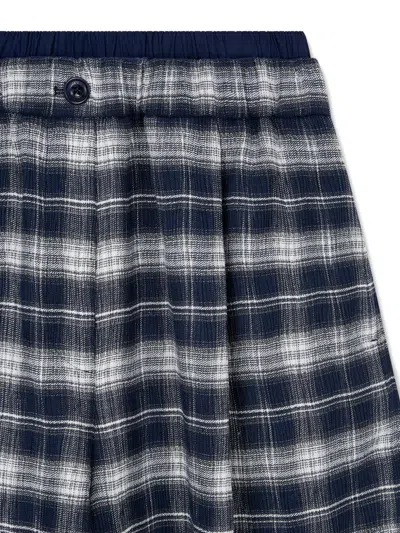 Tomboy Check-pattern Shorts In Blue