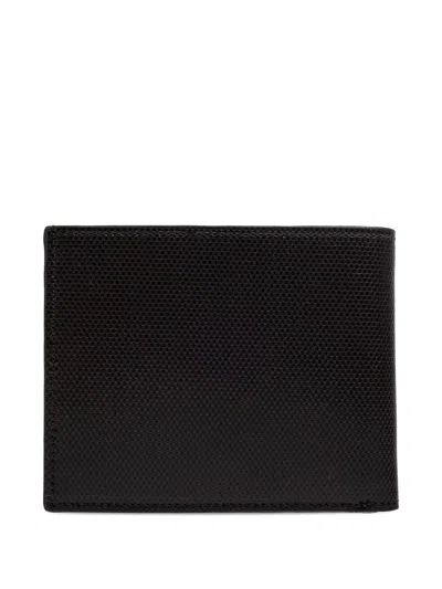 Paul Smith Textured Stripe Wallet In Black