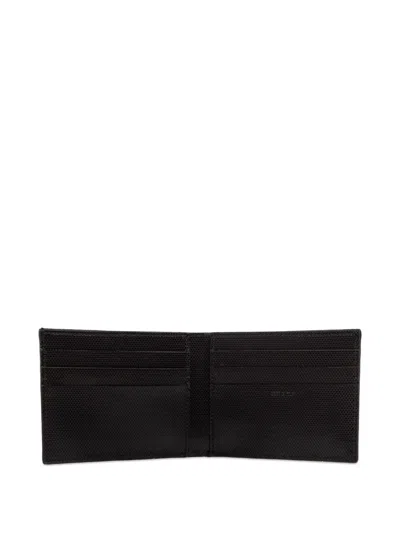 Paul Smith Textured Stripe Wallet In Black