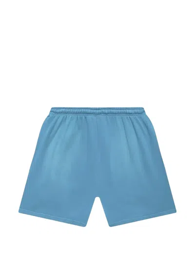 Hellstar Flame Shorts In Blue