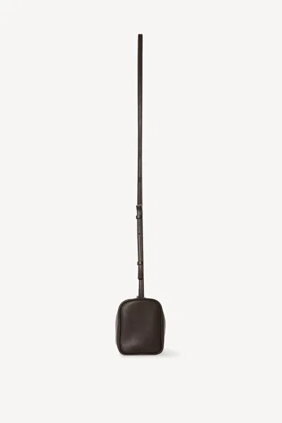 The Row Nineties Leather Crossbody Shoulder Bag In Black
