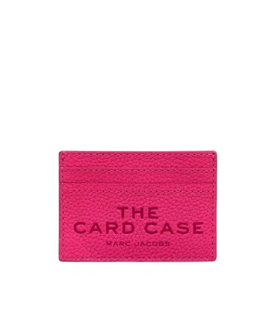 Marc Jacobs The Leather Raspberry Pink Card Case In Pink