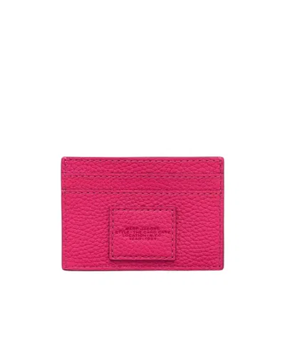 Marc Jacobs The Leather Raspberry Pink Card Case In Pink