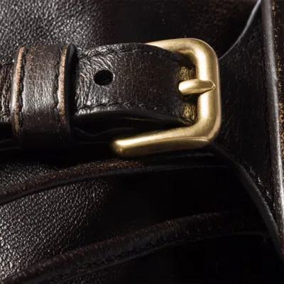 Miu Miu Leather Backpack In Brown