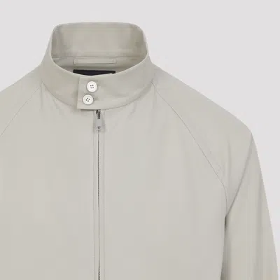 Prada Cotton Jacket High Collar Buttoned Cuffs In Neutral