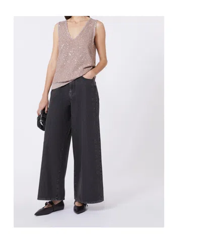 Weekend Max Mara Sleeveless Sequined Pullover In Pink