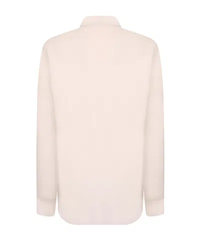 Fabiana Filippi Long Sleeve Shirt Ruffle Collar Cuffs In Neutral