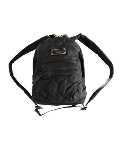 Marc Jacobs Quilted Zip Backpack In Black