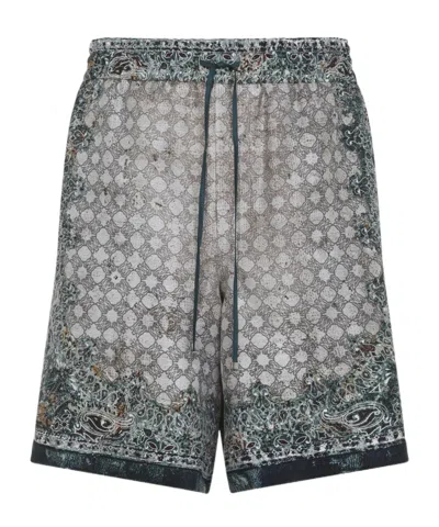 Amiri Multicolor Bandana Silk Bermuda In Multi