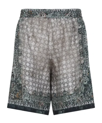 Amiri Multicolor Bandana Silk Bermuda In Multi
