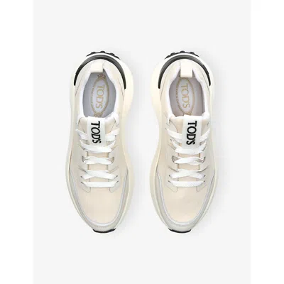 Tod's Platform Sneakers Panelled Design Pull Tab In White