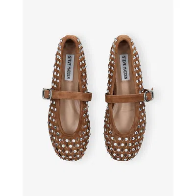 Steve Madden Rerun Woven Ballet Flats In Brown