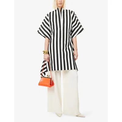 Jacquemus Womens Jacquard Medium Stripes Moisson Striped Cotton And Silk Tunic In Multi
