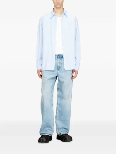 Diesel Stripe-pattern Shirt In Blue