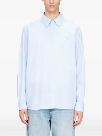 Diesel Stripe-pattern Shirt In Blue