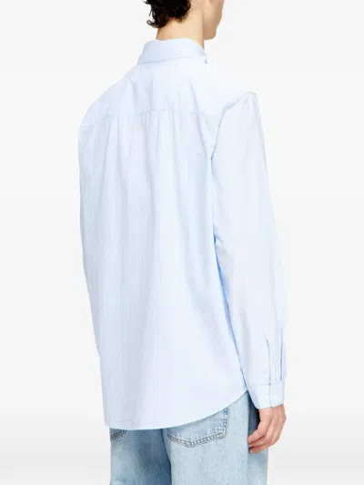 Diesel Stripe-pattern Shirt In Blue