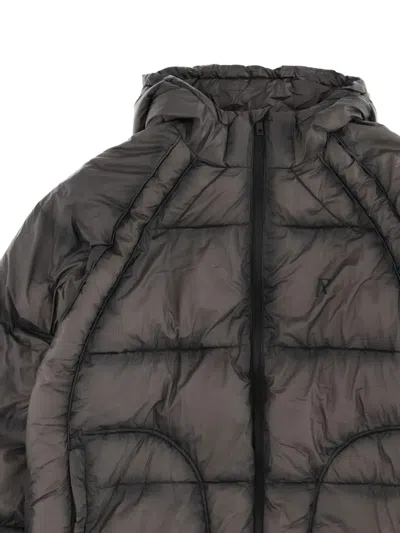 Represent Down Jacket With Logo In Gray