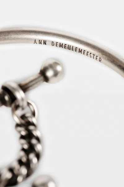 Ann Demeulemeester Naemi Slim Bracelet With Chain In Metallic