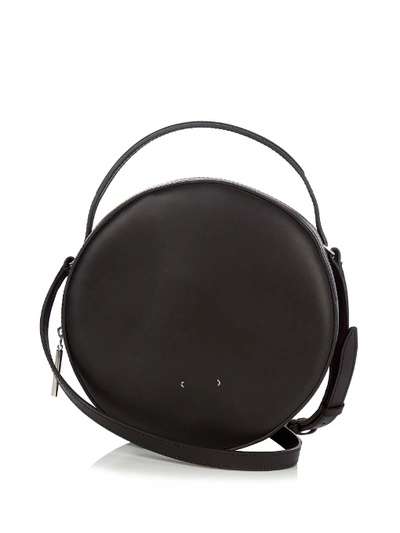 Pb 0110 Tambourine Leather Cross-body Bag In Black