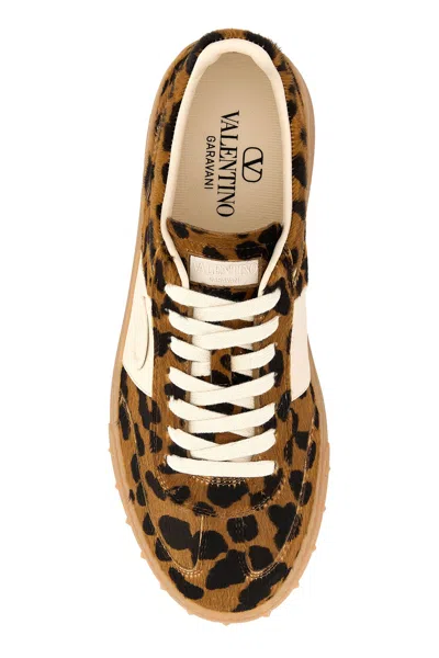 Valentino Garavani Upvillage Leopard Calf Hair Sneakers In Animal Print