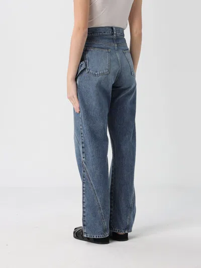 Jw Anderson J.w.anderson Women Workwear Jeans With Off-centralized Closure In Multi