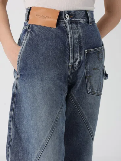 Jw Anderson J.w.anderson Women Workwear Jeans With Off-centralized Closure In Multi