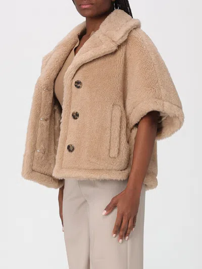 Max Mara Buttoned Jacket In Brown