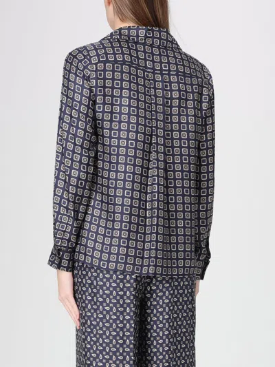 Max Mara Maxmara Mxmdisco Semi Fitted Printed Silk Shirt In Black