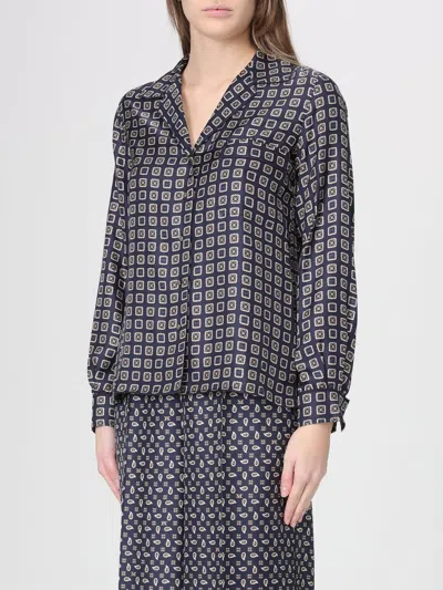 Max Mara Maxmara Mxmdisco Semi Fitted Printed Silk Shirt In Black